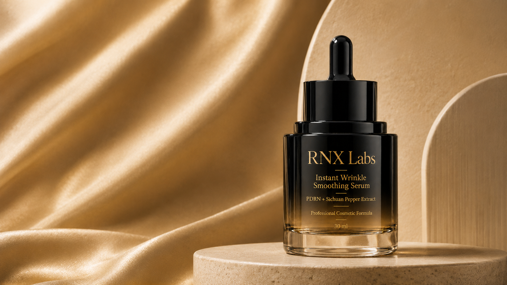 Instant wrinkle smoothing serum with PDRN and Sichuan pepper extract for private label skincare brands