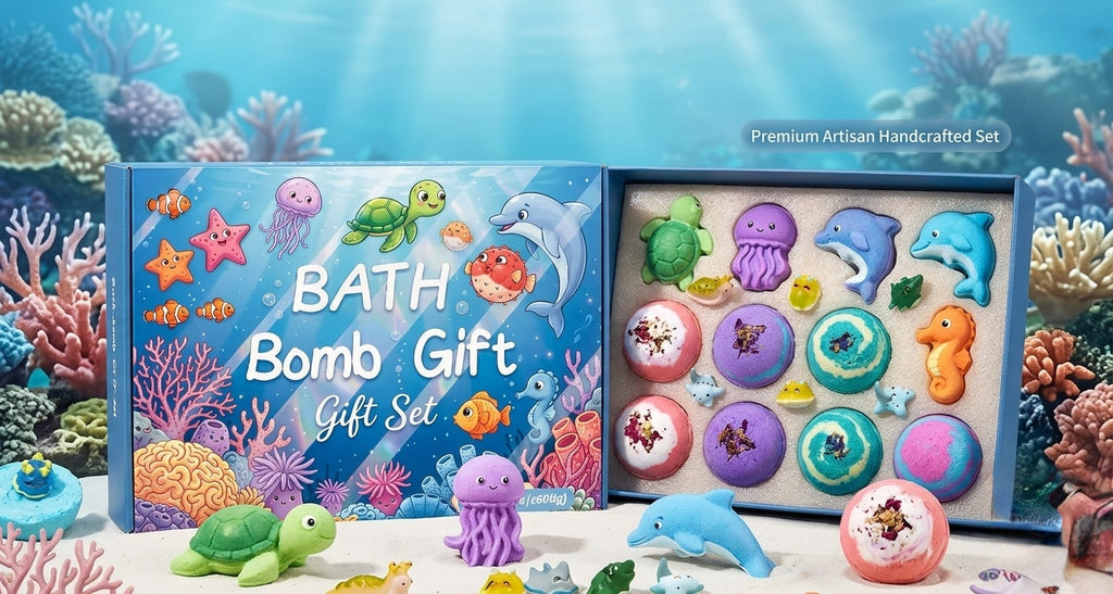 Wholesale In Stock Surprise Fizzy Bath Bombs Gift Set, 12 Pack Organic Handmade Bubble Bath Bombs with Toys Inside, Kids Safe Bath Fizzers for Birthday Christmas Gift