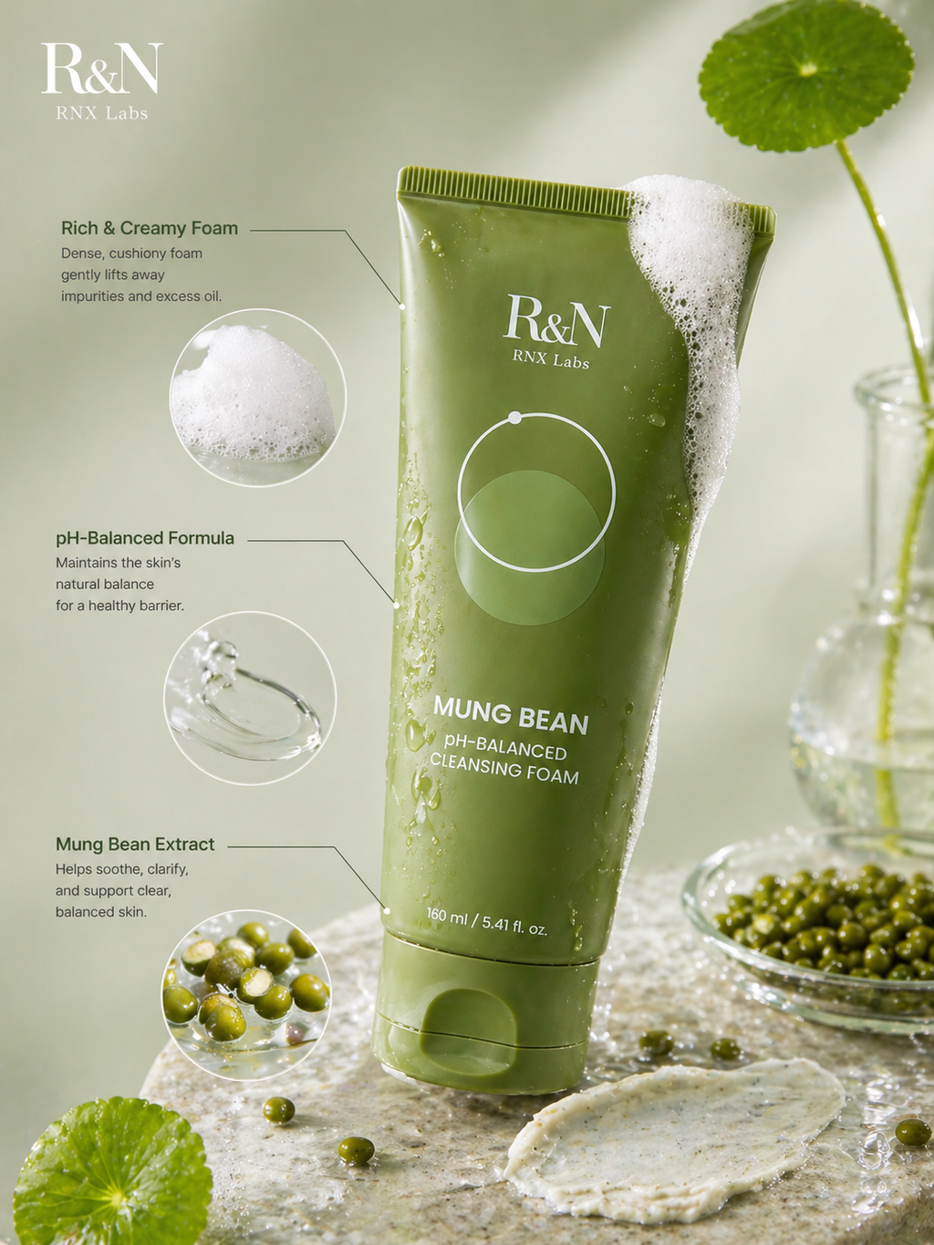Mung Bean pH-Balanced Cleansing Foam