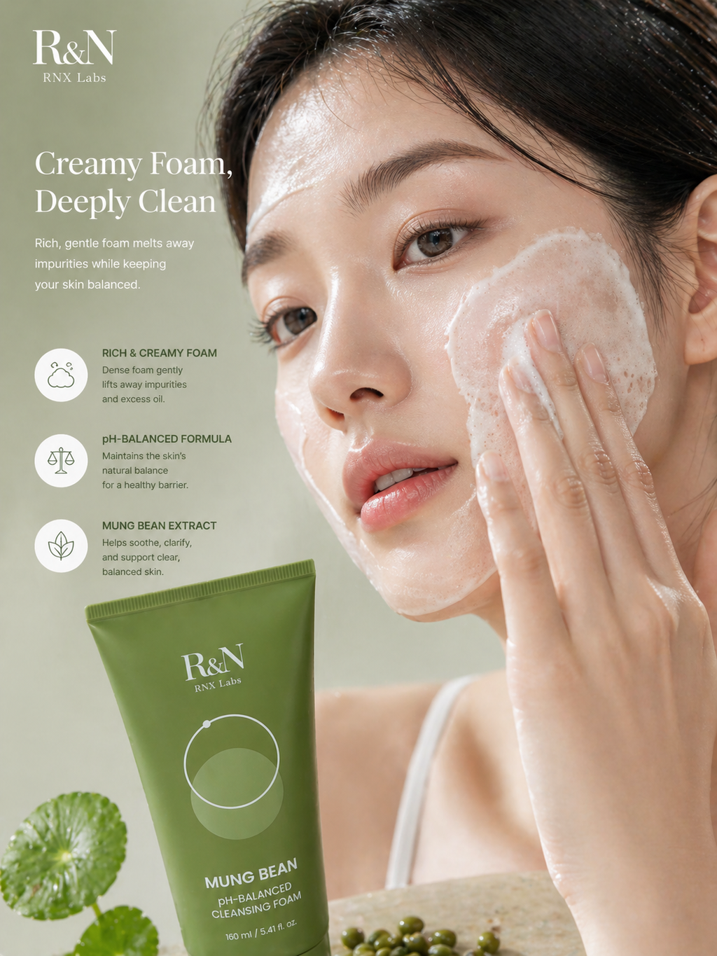 Mung Bean pH-Balanced Cleansing Foam