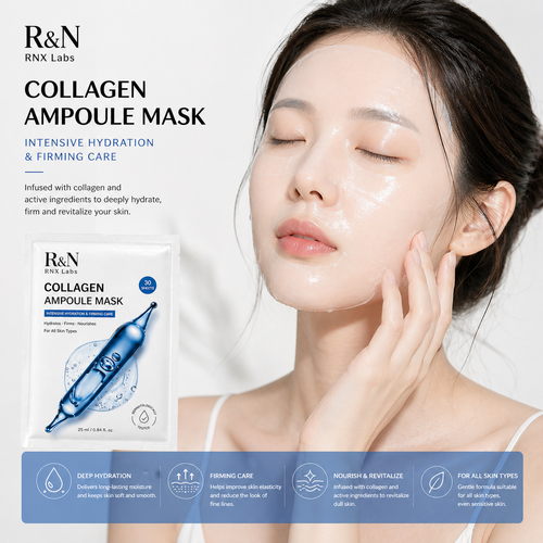 Collagen Ampoule Sheet Mask 25ml for Hydrated, Plump-Looking Skin