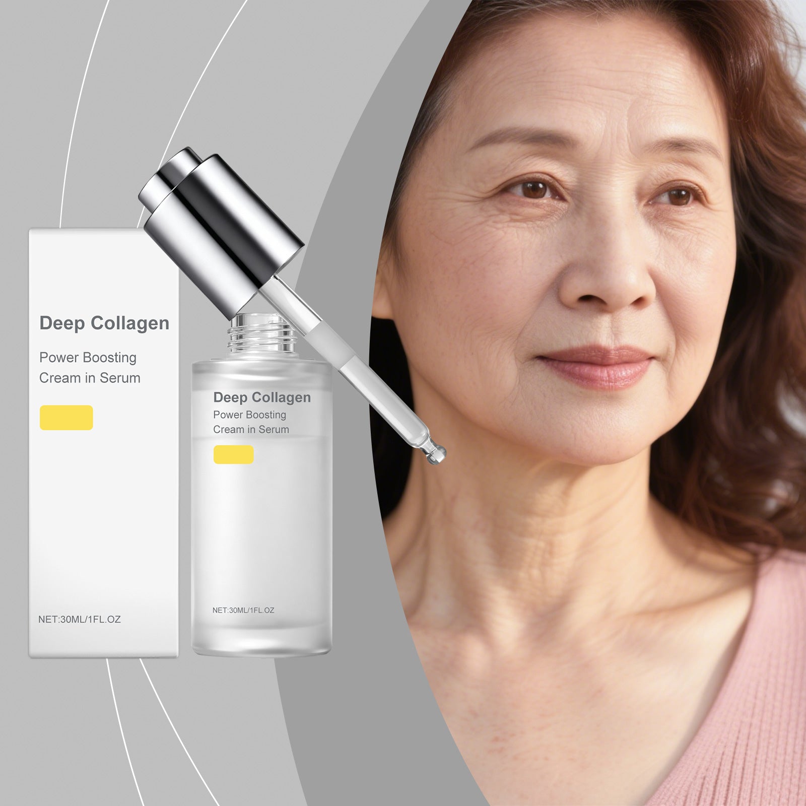 Deep Collagen Power Boosting Cream in Serum