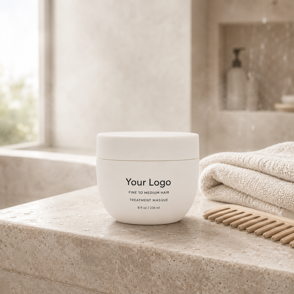 Creamy lightweight hair mask texture for fine to medium hair