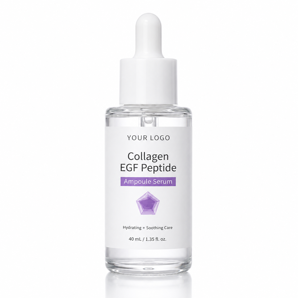 Custom collagen EGF peptide ampoule serum 40ml for private label skincare development by RNX Labs
