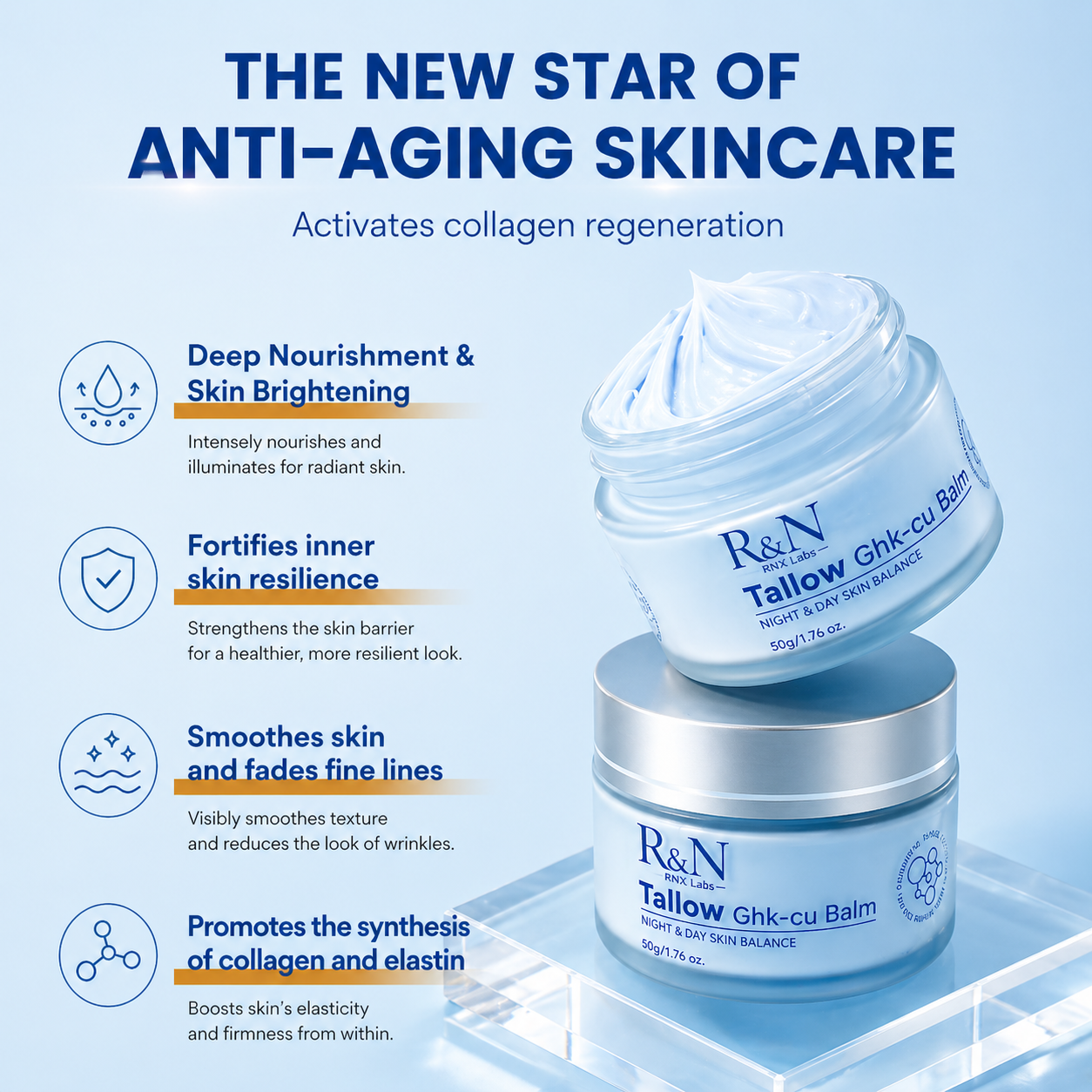Tallow Balm with Copper Peptide GHK-Cu Face Cream