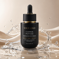 Private label copper peptide serum in black dropper bottle with blue lightweight serum texture by RNX Labs