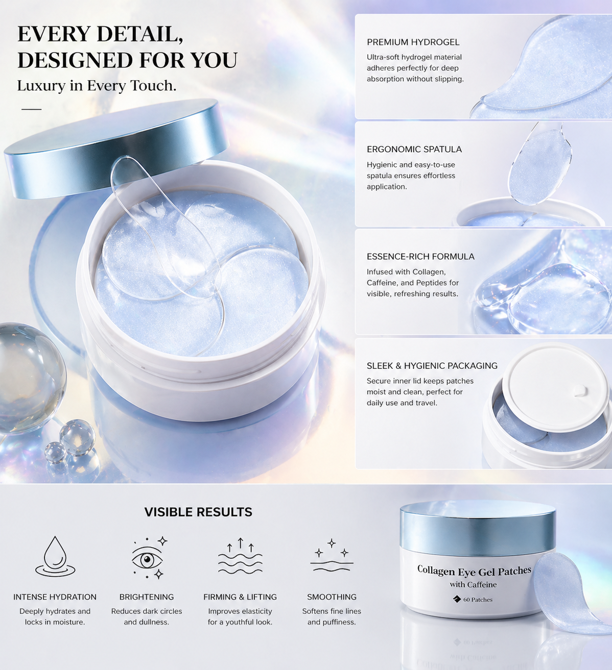 Collagen Caffeine Under Eye Gel Masks