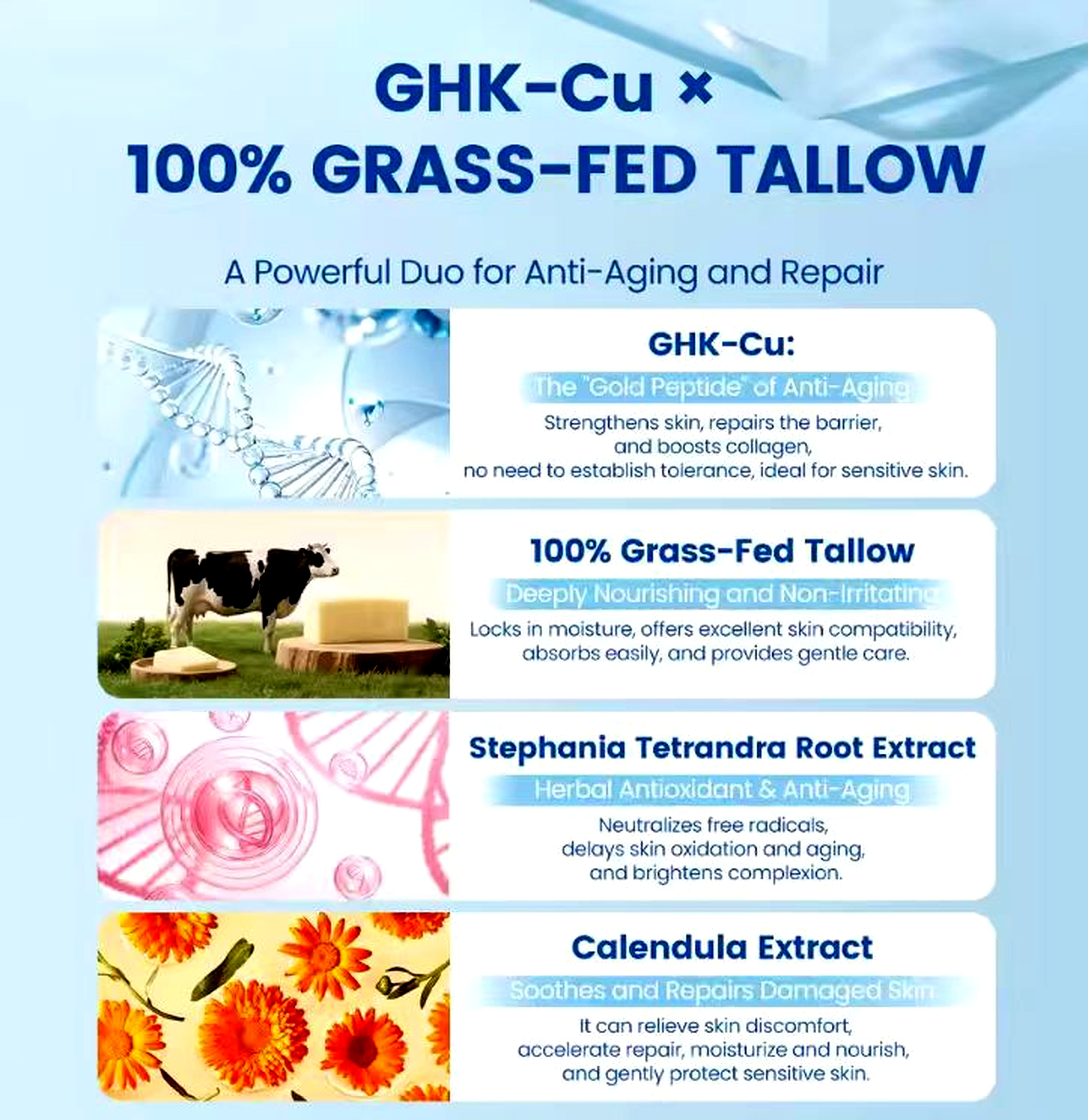 Tallow Balm with Copper Peptide GHK-Cu Face Cream
