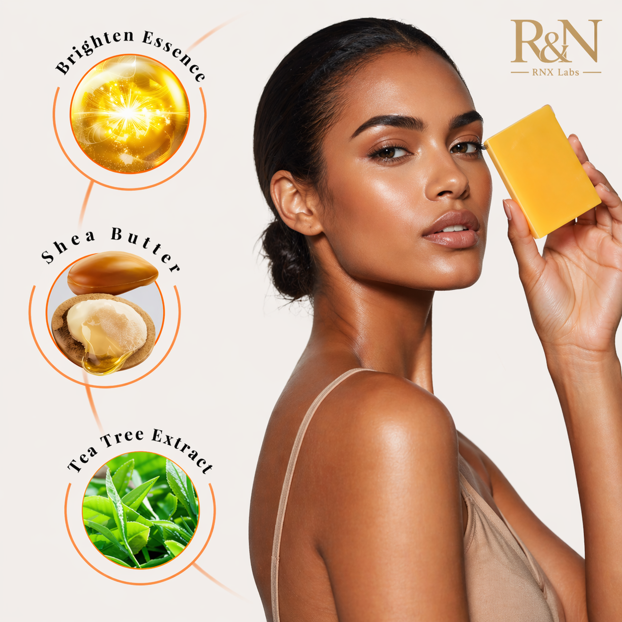 Kojic Acid &amp; Turmeric Soap – Brightening Soap for Even Skin Tone &amp; Smooth Texture (100g x 3 Bars)