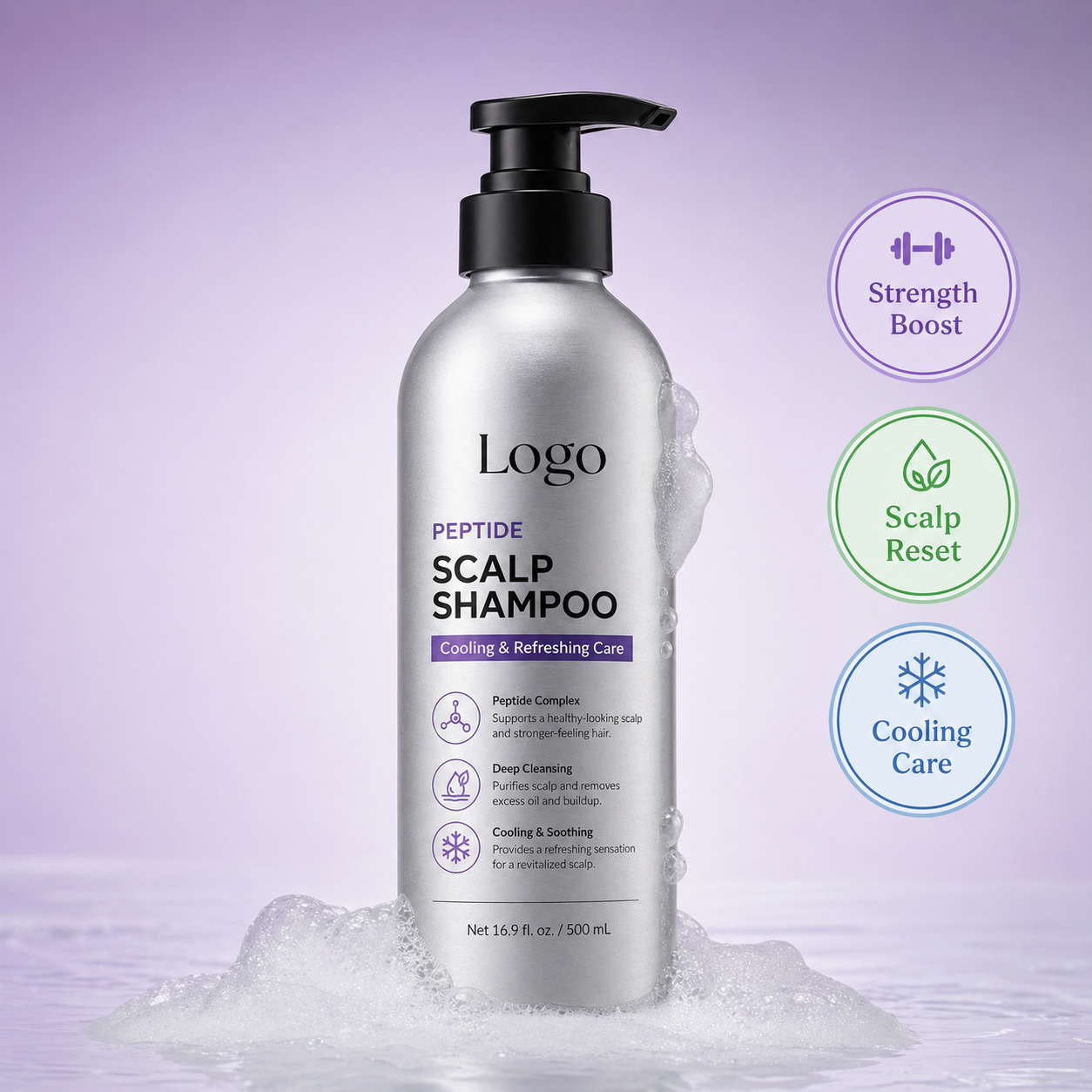 Peptide Scalp Shampoo | Strengthening & Refreshing Hair Care for Healthy-Looking Scalp
