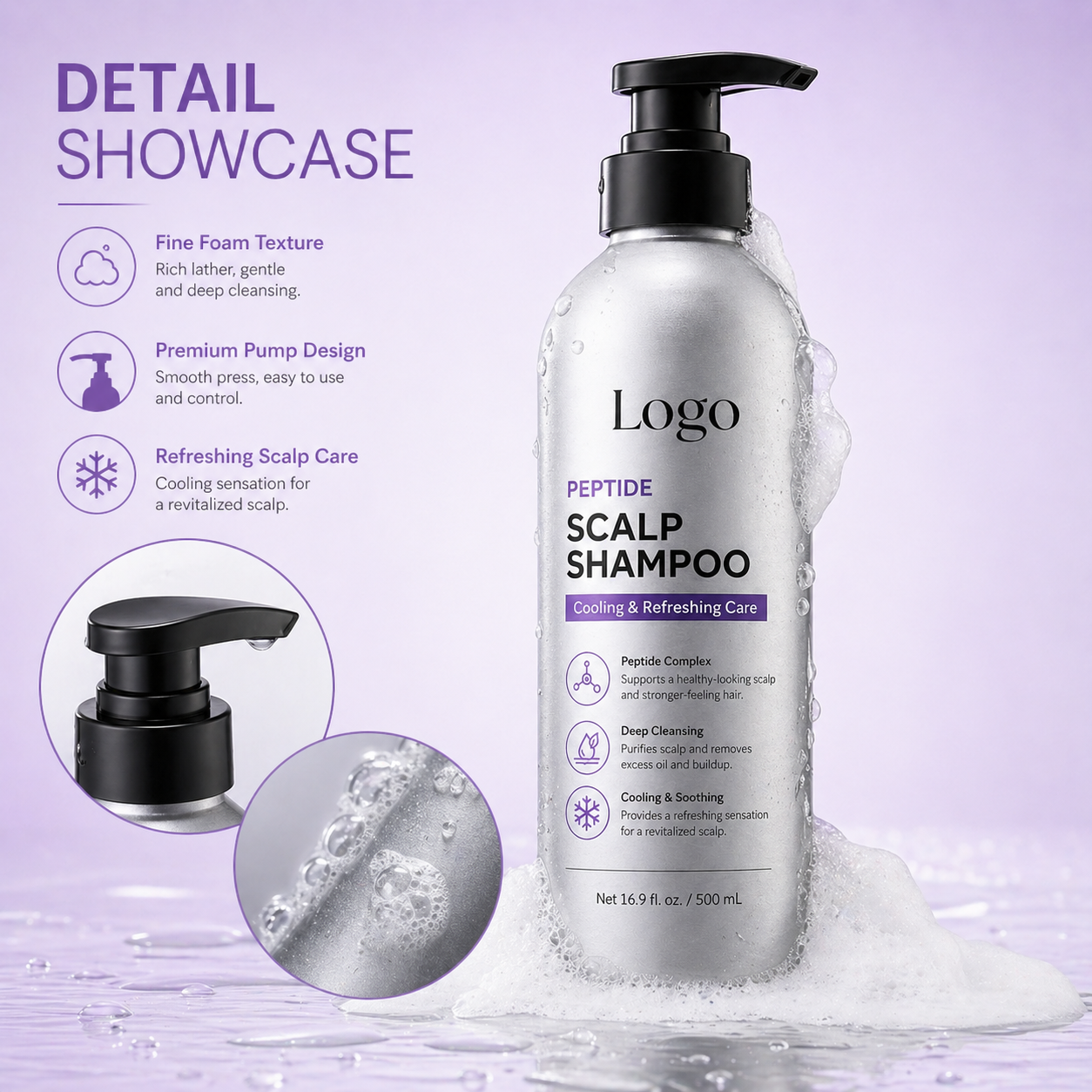 Peptide Scalp Shampoo | Strengthening & Refreshing Hair Care for Healthy-Looking Scalp