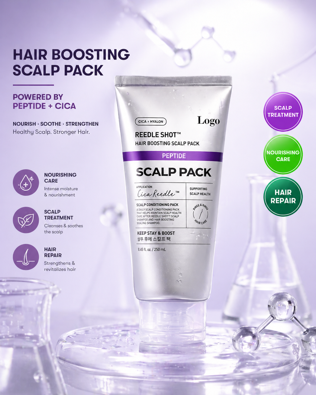 Peptide Scalp Treatment Mask | Cooling & Nourishing Scalp Pack for Balanced Scalp Care