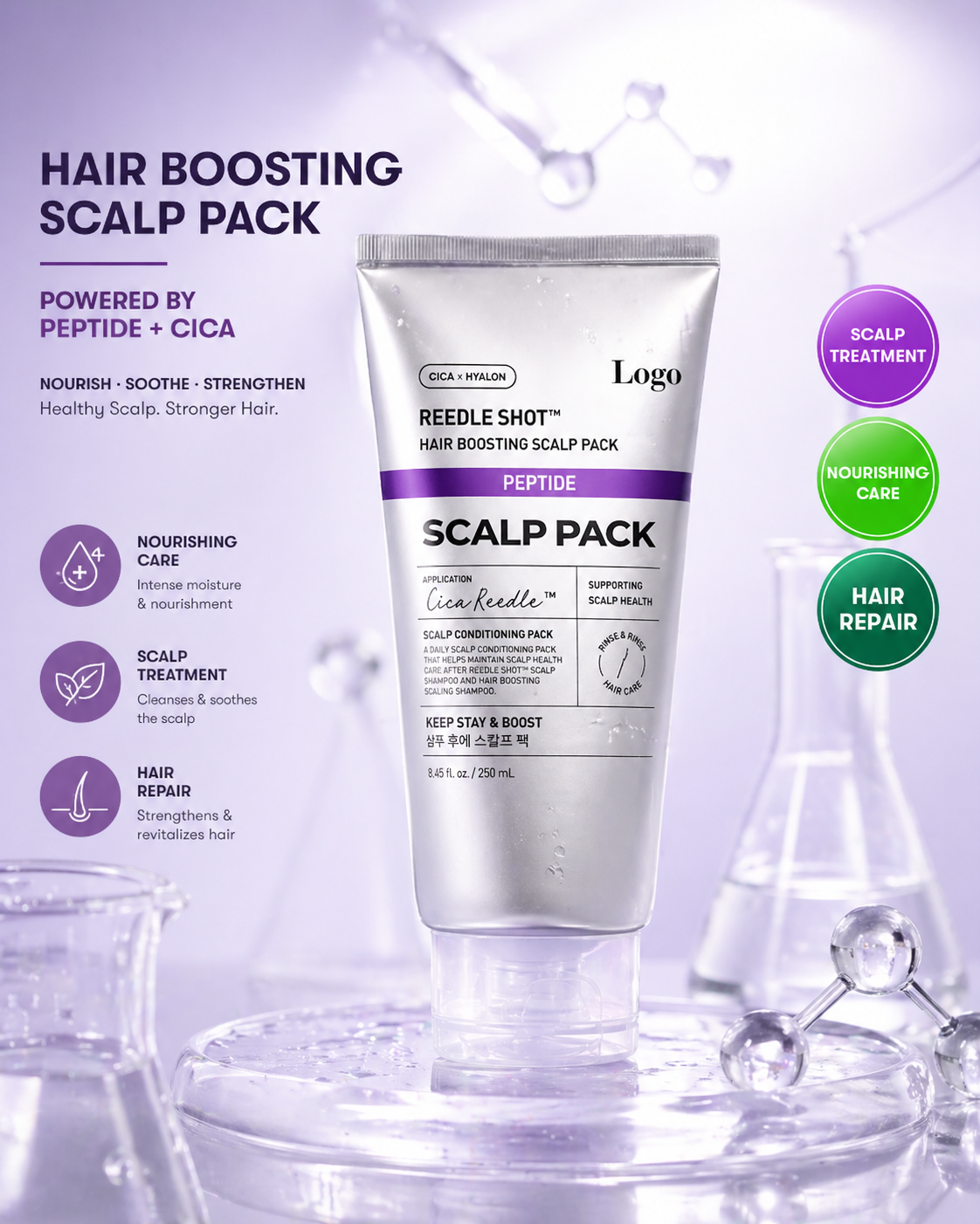 Peptide Scalp Treatment Mask | Cooling & Nourishing Scalp Pack for Balanced Scalp Care