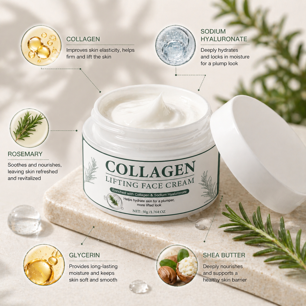 Collagen Face Cream | Hydrating & Smoothing Moisturizer for Firm-Looking Skin