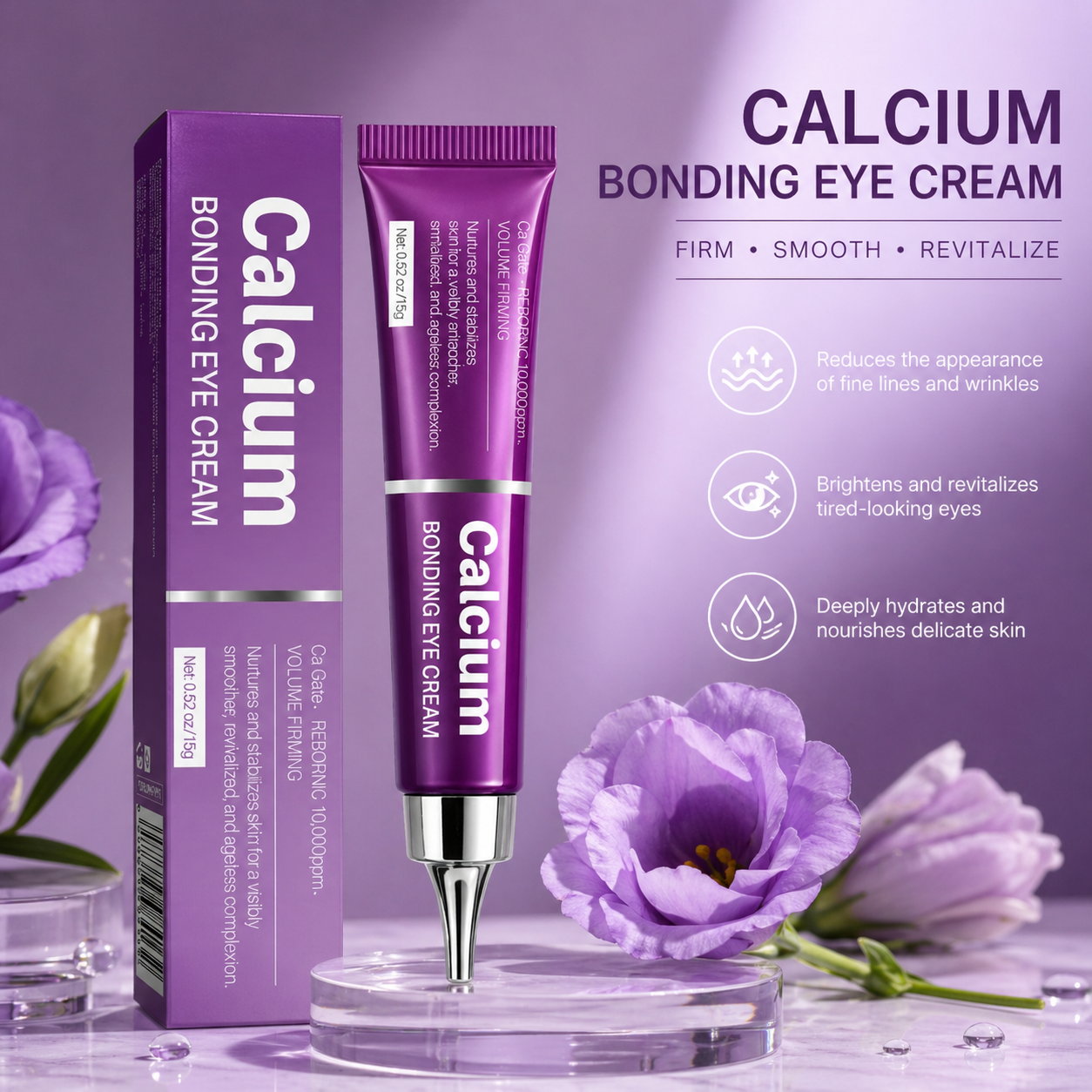 Calcium Eye Cream | Firming & Hydrating Eye Care for Smooth-Looking Under Eyes