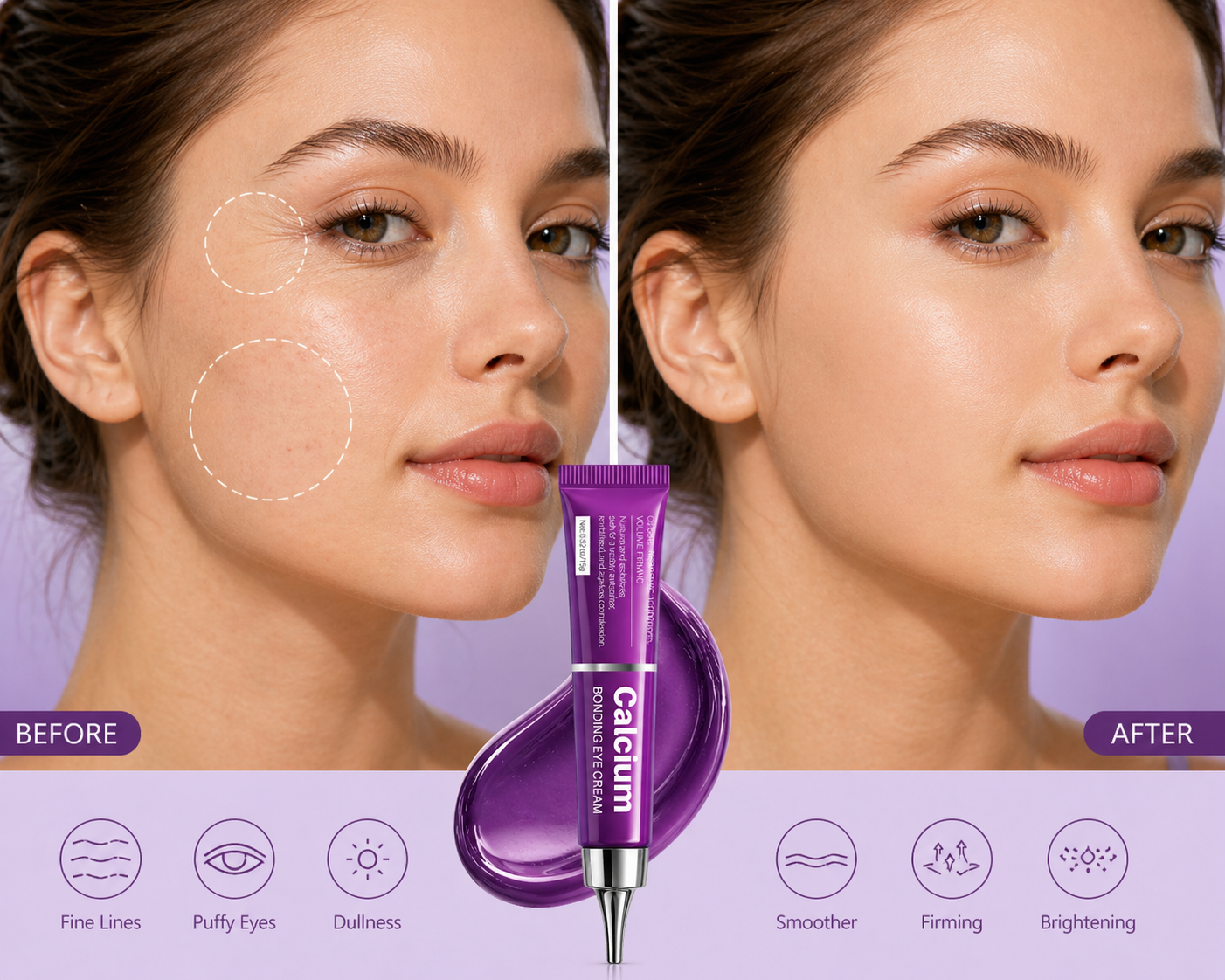 Calcium Eye Cream | Firming & Hydrating Eye Care for Smooth-Looking Under Eyes