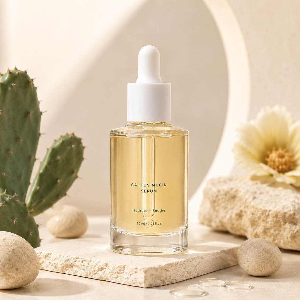 Custom Cactus Mucin Hydrating Serum – Private Label Face Serum 30ml