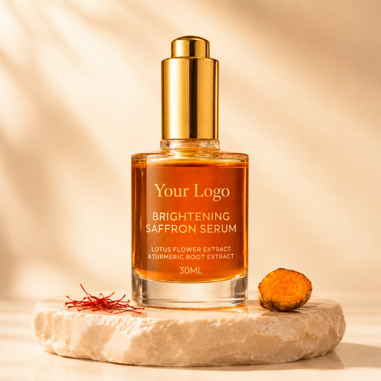 Custom Saffron Brightening Serum with Lotus & Turmeric 30ML