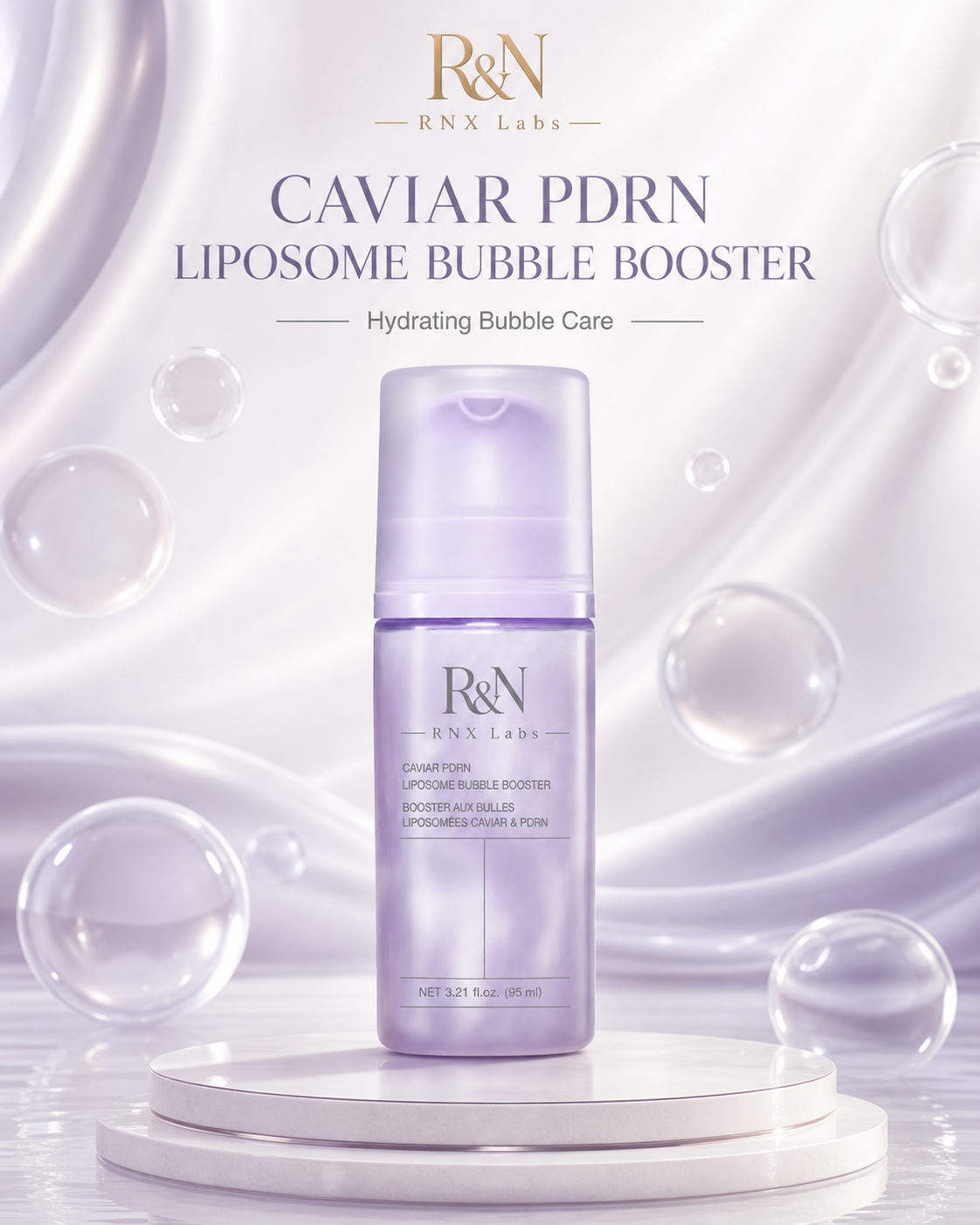 RNX Labs Caviar PDRN Liposome Bubble Booster 95ml hydrating bubble care