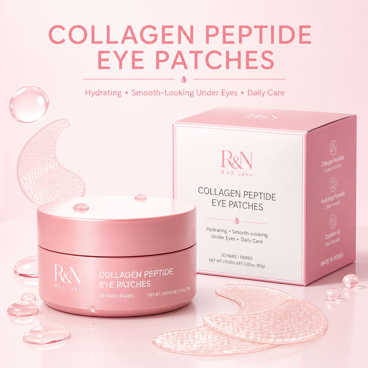 Collagen Peptide Eye Patches – 30 Pairs