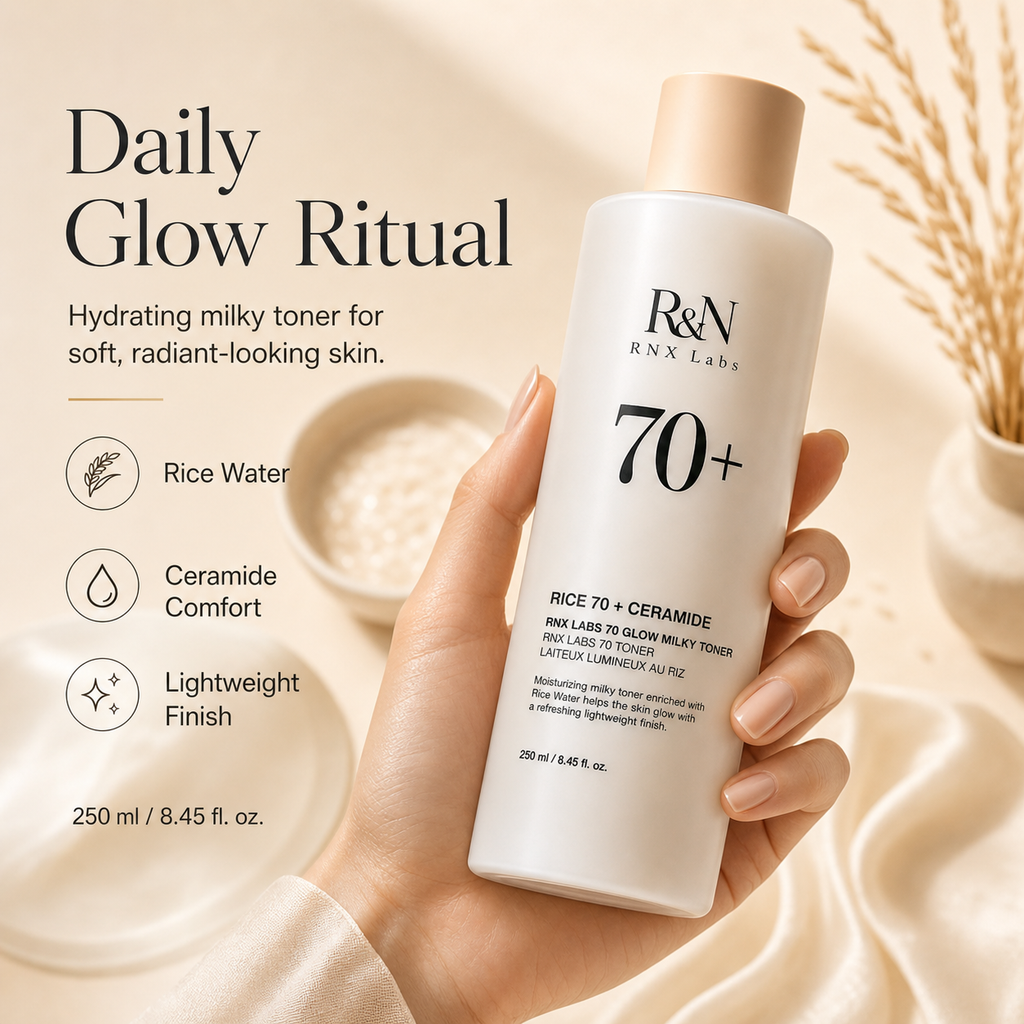 Rice 70 + Ceramide Glow Milky Toner – 250ml