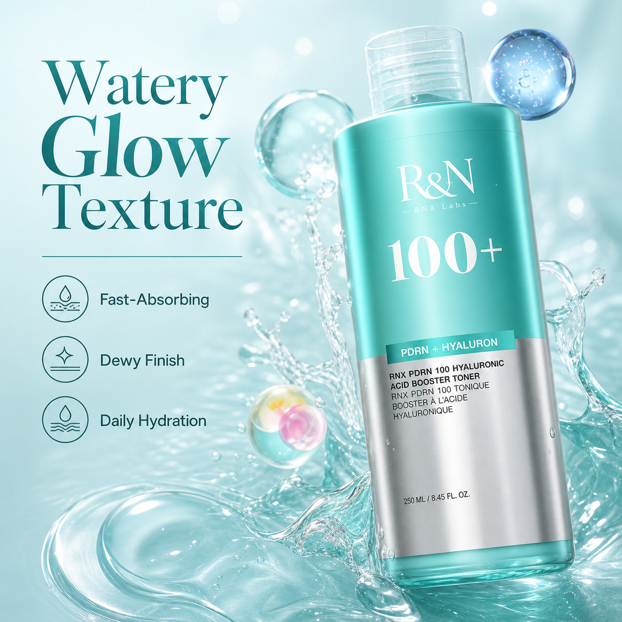 PDRN 100 Hyaluronic Acid Booster Toner – 250ml