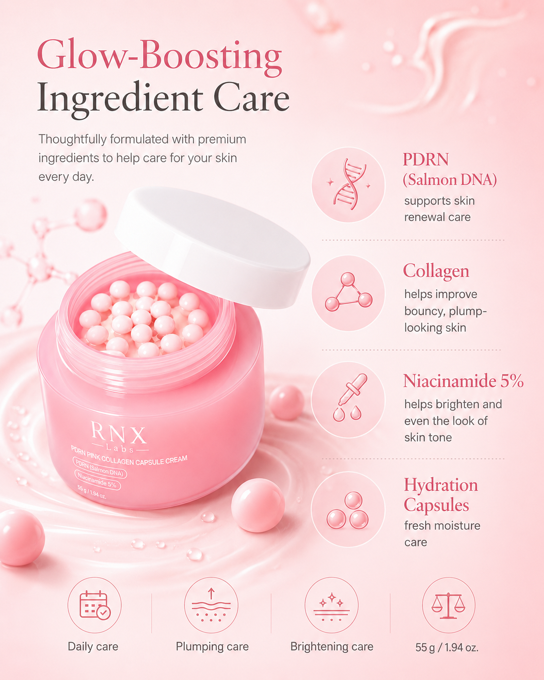 RNX Labs PDRN Pink Collagen Capsule Cream
