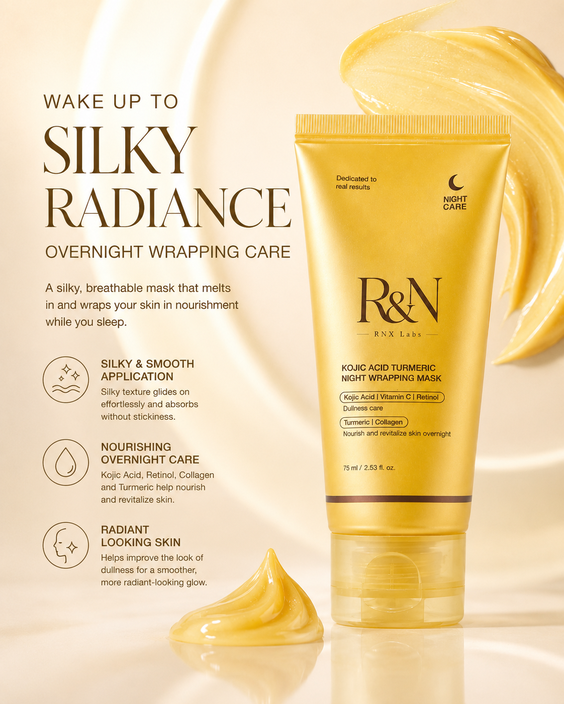 RNX Labs Kojic Acid Turmeric Night Wrapping Mask