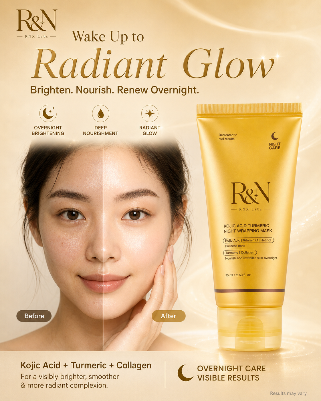RNX Labs Kojic Acid Turmeric Night Wrapping Mask