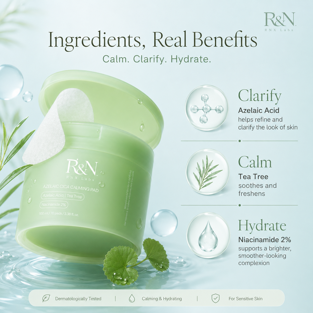 Azelaic Cica Calming Pad – Niacinamide & Tea Tree Soothing Pads