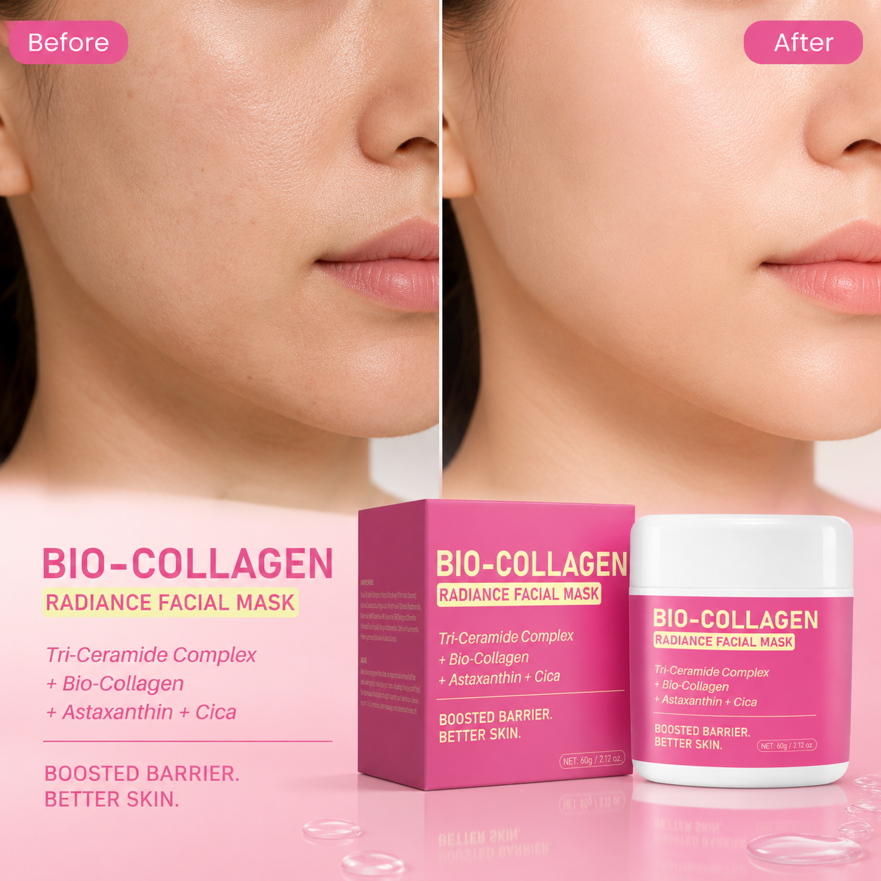Bio-Collagen Radiance Facial Mask with Tri-Ceramide Complex 60g