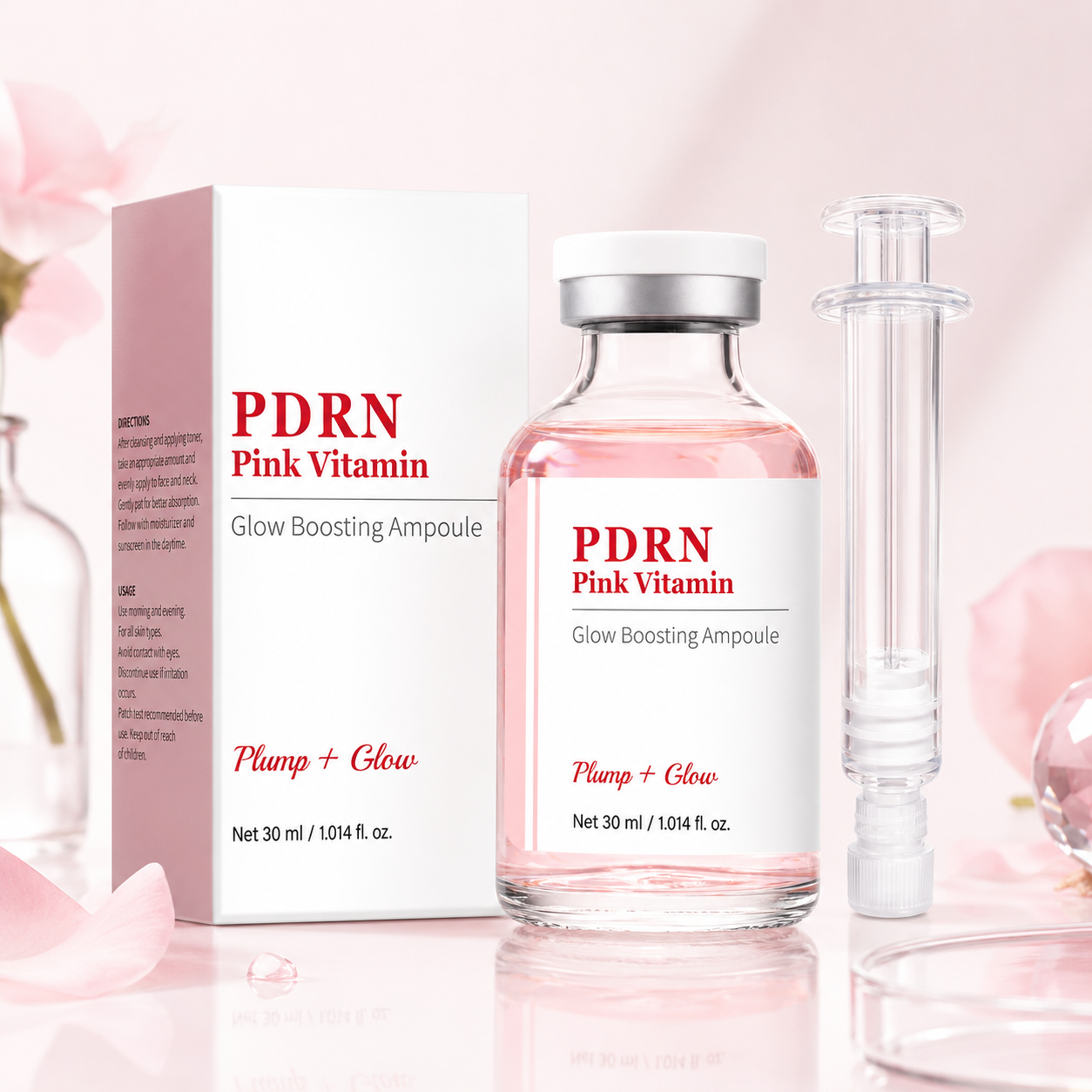 PDRN Pink Vitamin Multi-Peptide Glow Ampoule 30ml