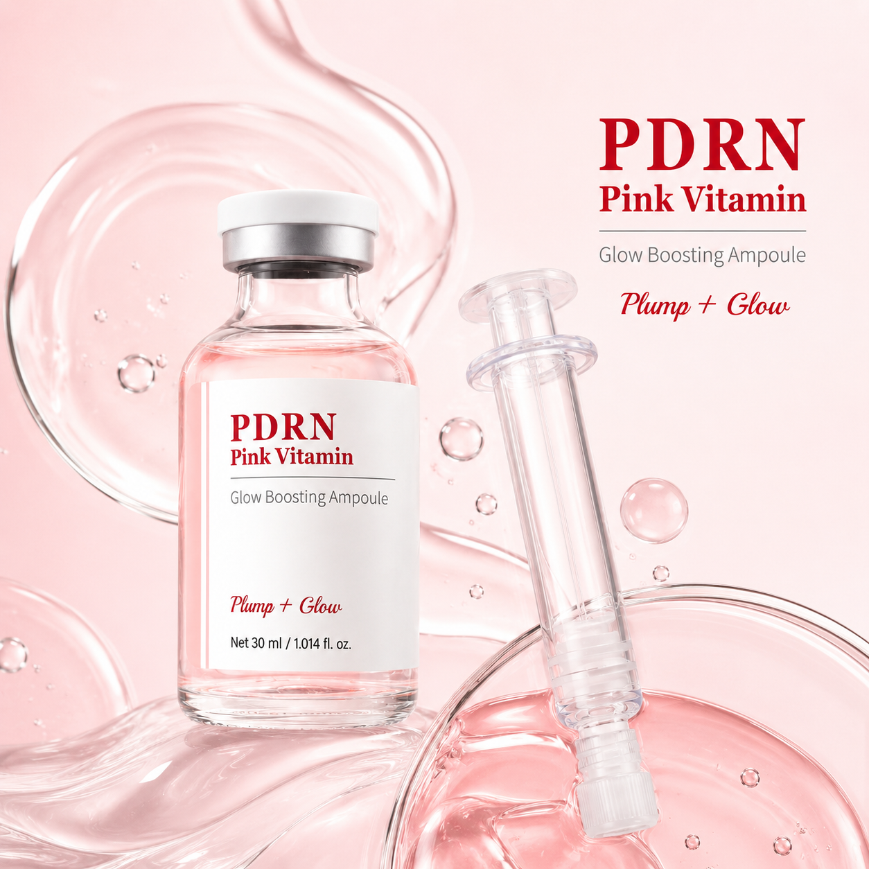 PDRN Pink Vitamin Multi-Peptide Glow Ampoule 30ml