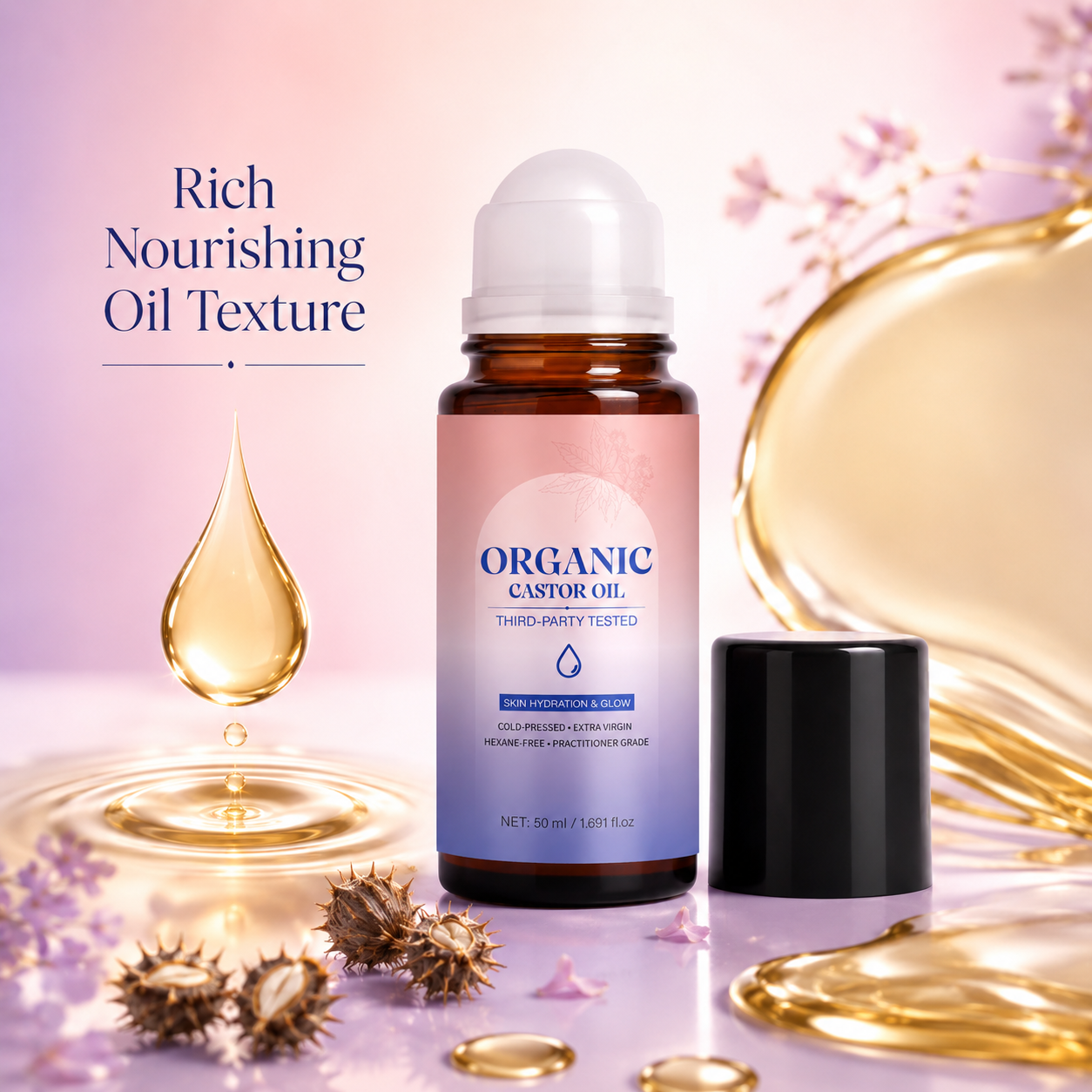 Cold-Pressed Castor Oil Hydration & Glow Facial Oil 50ml