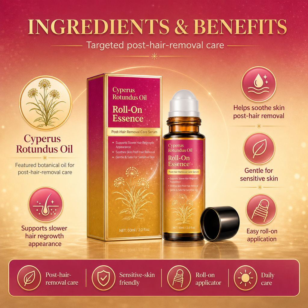Cyperus Rotundus Oil Post-Hair Removal Roll-On Serum 60ml