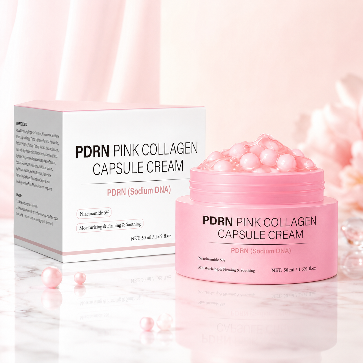 PDRN Pink Collagen Capsule Cream with Niacinamide 5% 50ml