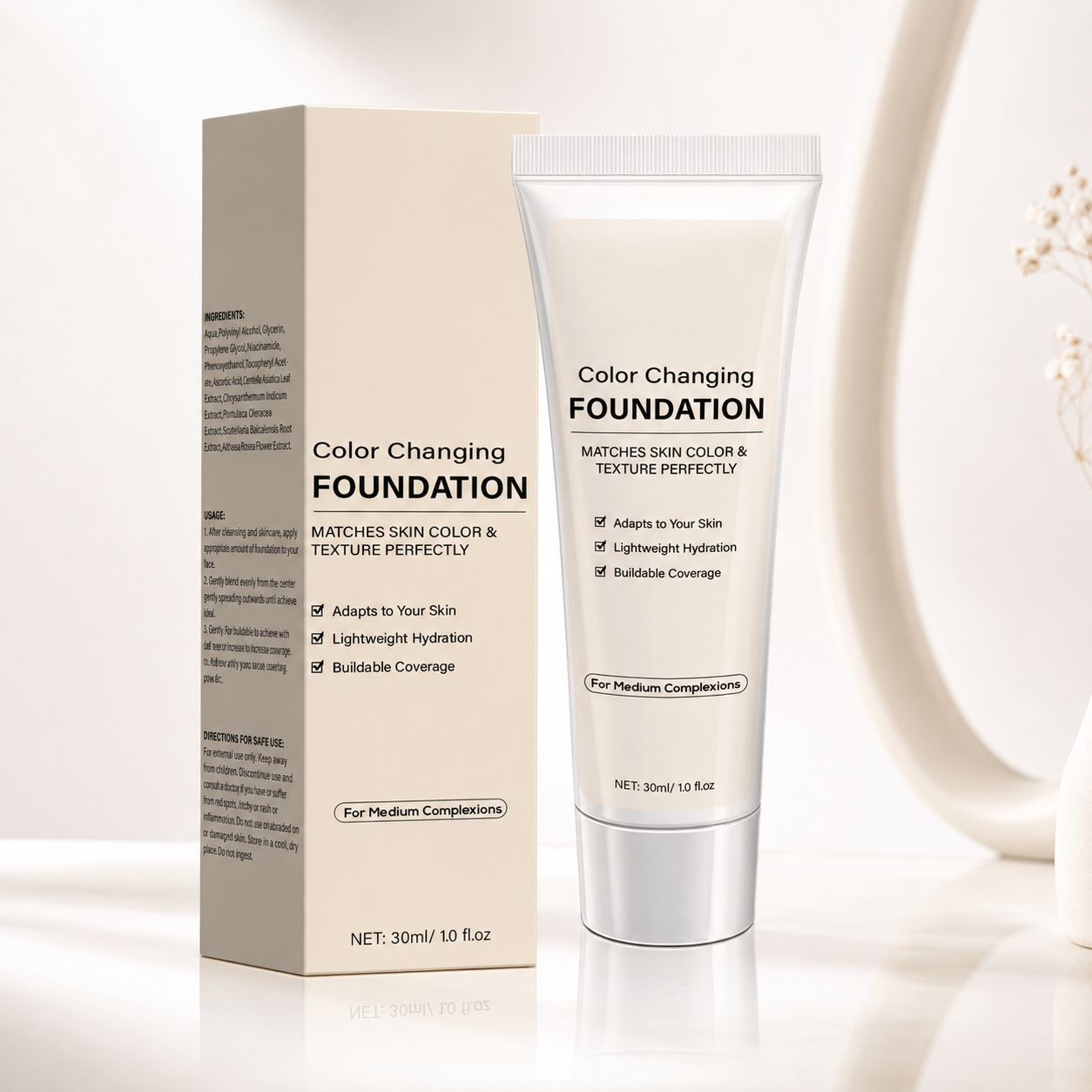 Color Changing Foundation for Medium Complexions 30ml