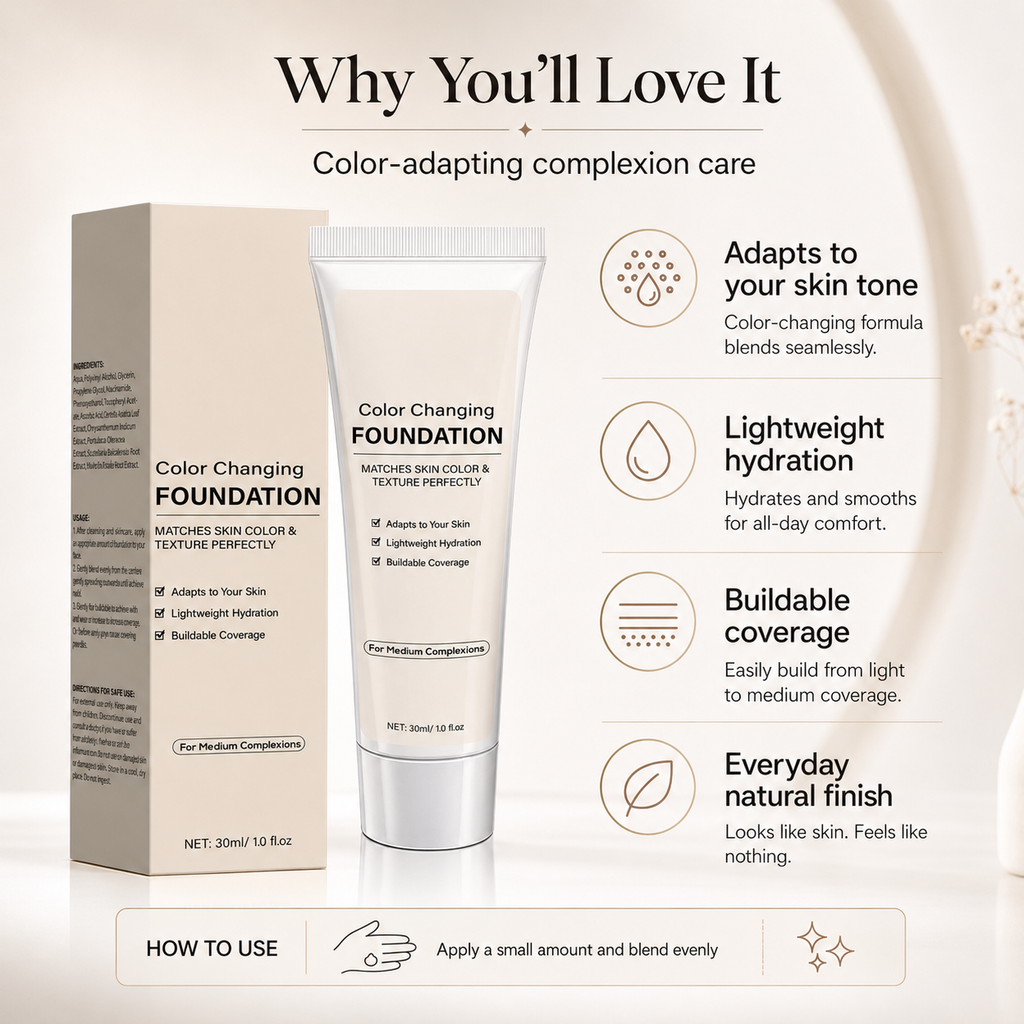 Color Changing Foundation for Medium Complexions 30ml