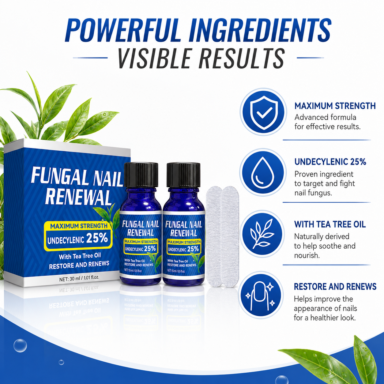 Undecylenic 25% Fungal Nail Renewal Oil with Tea Tree Oil 30ml