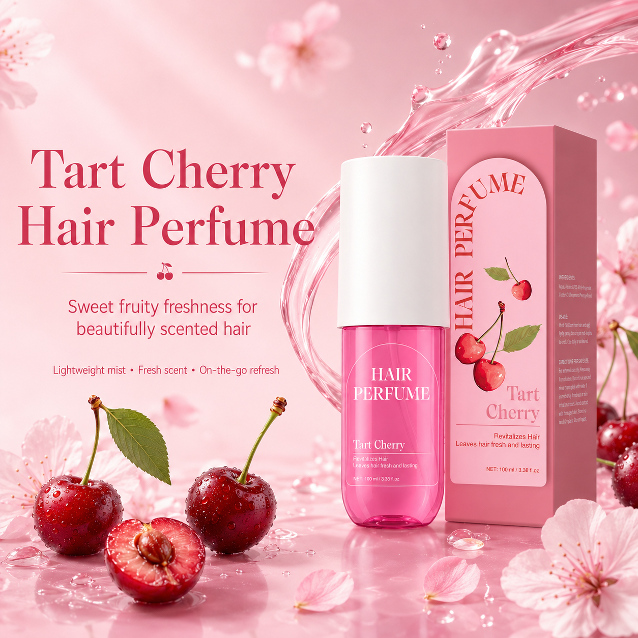 Tart Cherry Hair Perfume Refreshing Hair Mist 100ml