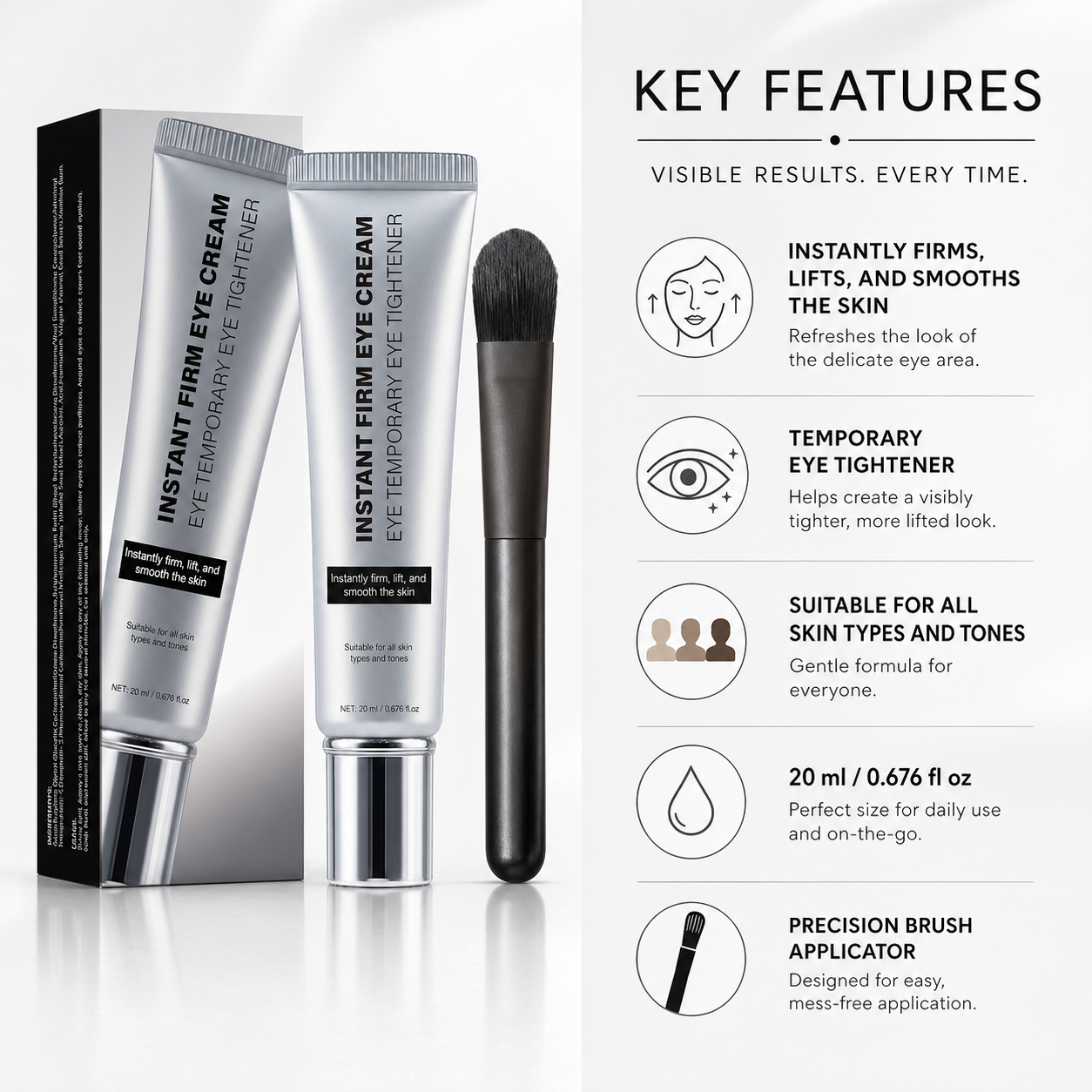 Instant Firm Retinol Eye Cream Temporary Eye Tightener 20ml