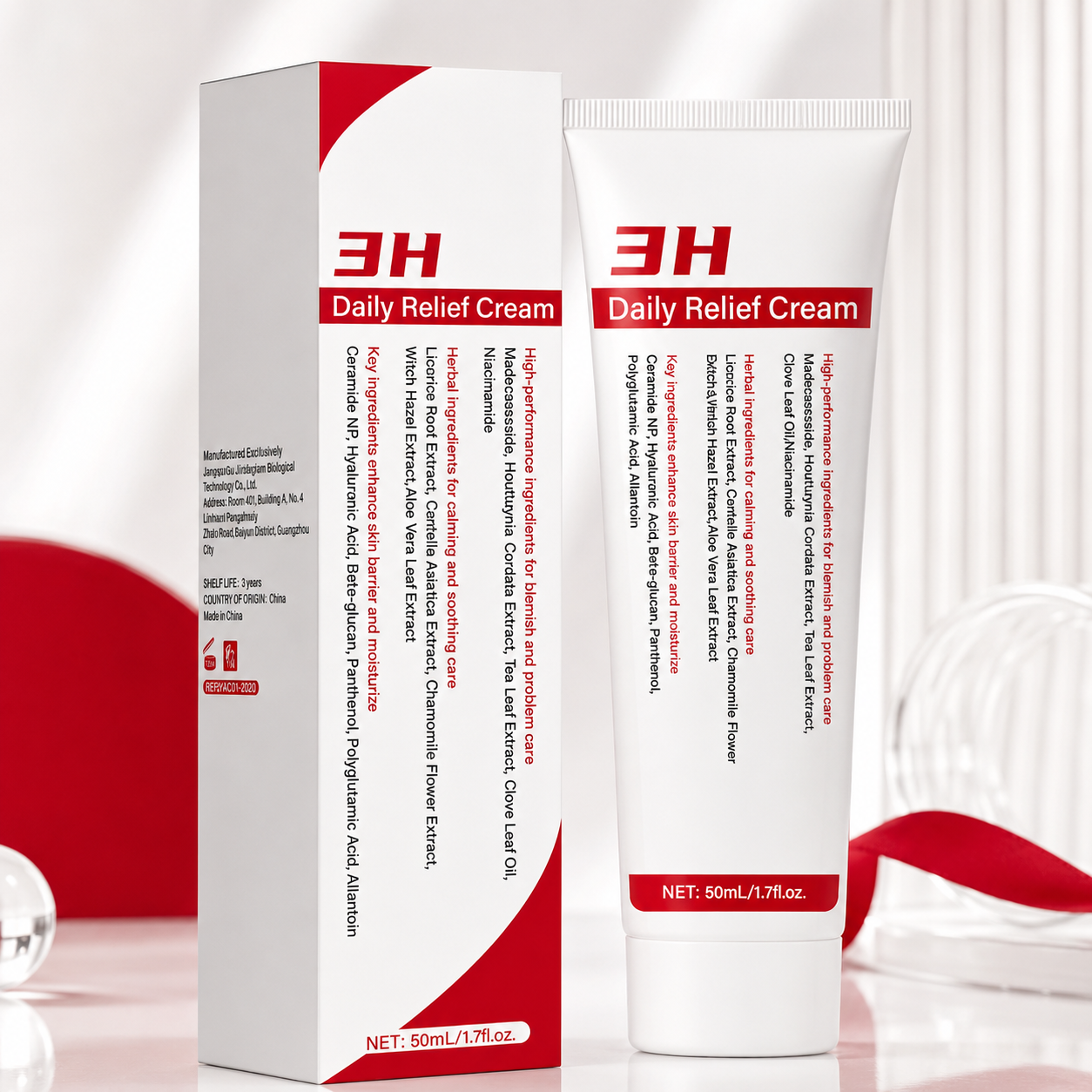 3H Daily Relief Cream with Ceramide NP and Hyaluronic Acid 50ml