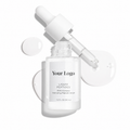 Private label 30% multi-peptide hydrating serum in white dropper bottle by RNX Labs