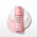 Custom collagen peptide bubble booster serum in pink 95ML foaming pump packaging