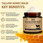 Grass-Fed Tallow Honey Balm Face & Body Moisturizer